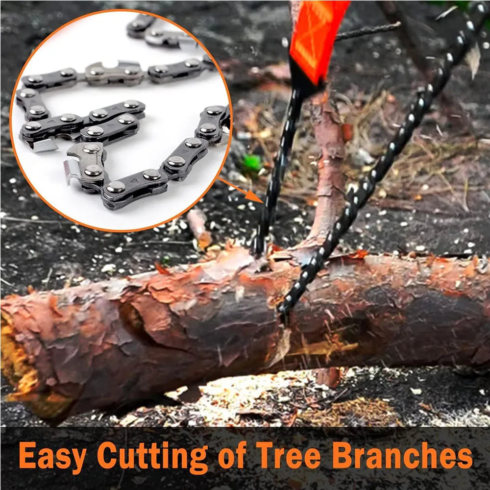 24" Portable Pocket Chain Saw – Sharp Teeth Handheld Survival & Camping Tool for Hunting & Tree CuttingOutdoor & Camping Gear
