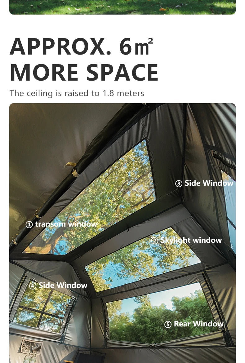 BISINNA One-Touch Automatic Ridge Tent with Titanium Glue – 3-4 Person Outdoor Family Camping TentOutdoor & Camping Gear