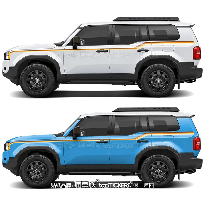 Stylish Car Body Decal Kit for Toyota Land Cruiser Prado LC250 2024 – Sporty Exterior Customization Vinyl Sticker Film Accessories