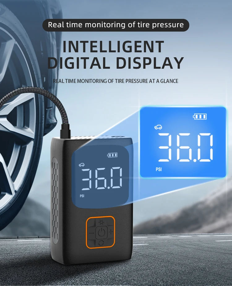 Xiaomi Smart Digital Tire Inflator Mini Air Pump Portable Compressor for Car & Bike