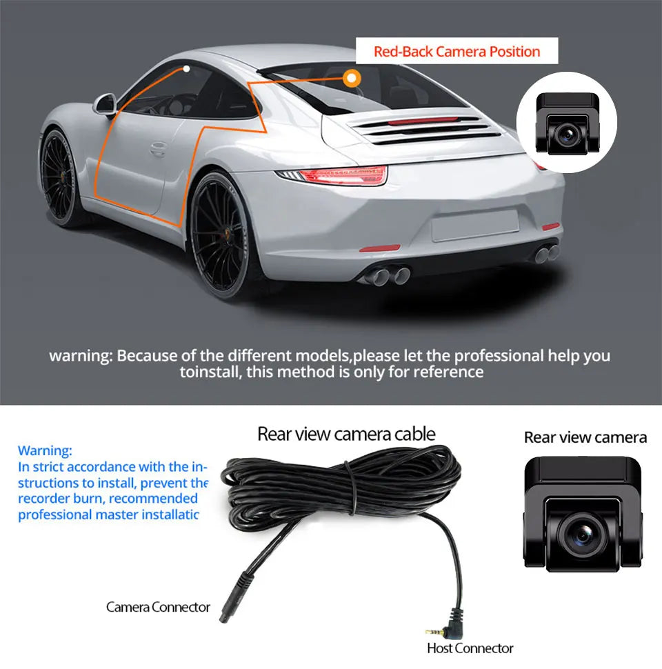 4K UHD Dash Cam Car DVR Camera WiFi GPS Night Vision Video Recorder 24H Parking