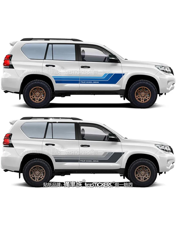 Premium Body Decal Stickers for Toyota Land Cruiser Prado LC150 – Sporty Exterior Customization & Personalized Car Styling Accessories