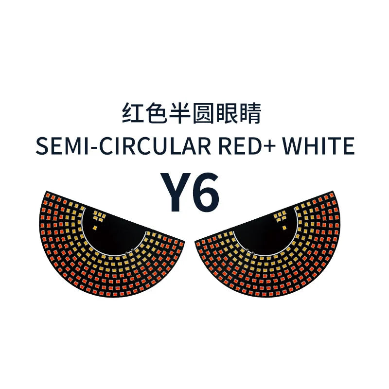 Devil’s Eyes LED Matrix Strobe Signal Lights – USB Plug-in Warning & Decoration for Car Windshields