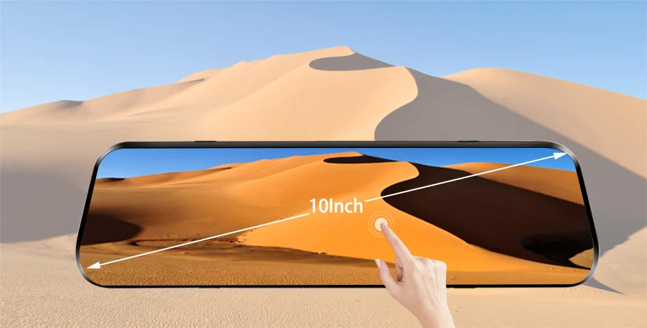 E-ACE 2K Car DVR Dash Cam Mirror WiFi GPS Night Vision 1080P Loop Recording Black Box