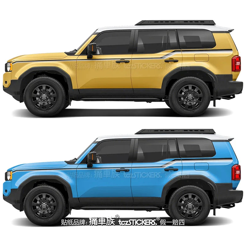 Stylish Car Body Decal Kit for Toyota Land Cruiser Prado LC250 2024 – Sporty Exterior Customization Vinyl Sticker Film Accessories