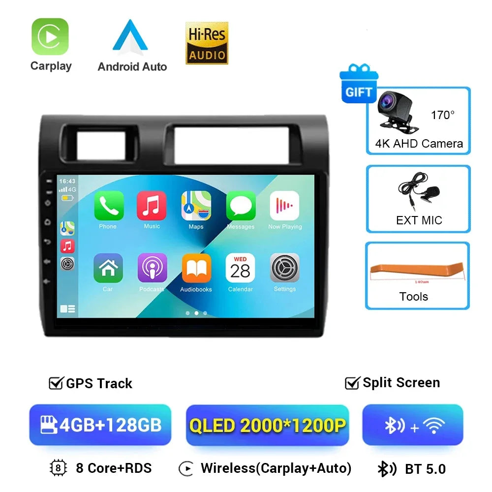 9" Android 13 Car Stereo for Toyota Land Cruiser LC70/LC79 (2007–2020) | Wireless CarPlay, Multimedia Player, DVD, Bluetooth, GPS NavigationCar & Automotive Accessories