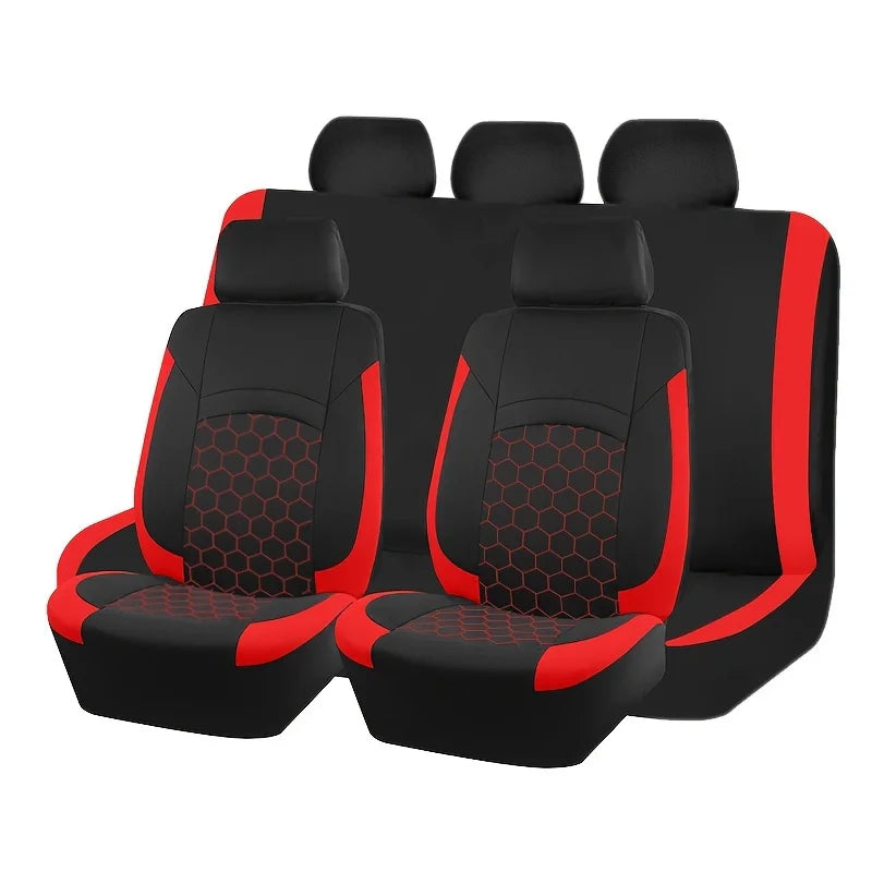 Universal 9PCS Breathable Soft Car Seat Covers for 5-Seater Cars