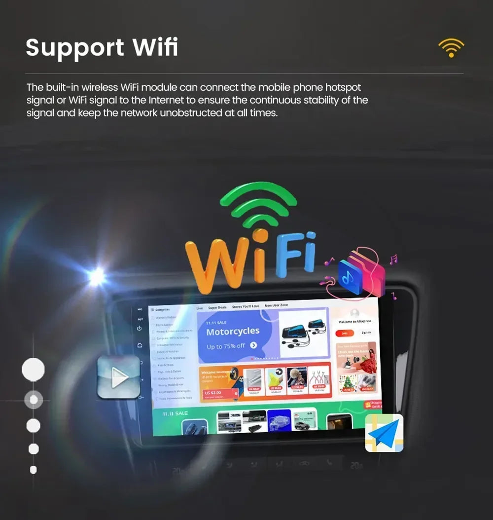 9" Android 13 Car Stereo for Toyota Land Cruiser LC70/LC79 (2007–2020) | Wireless CarPlay, Multimedia Player, DVD, Bluetooth, GPS NavigationCar & Automotive Accessories