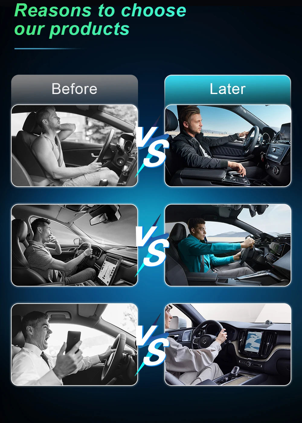 3-in-1 Wireless CarPlay & Android Auto Adapter – Plug & Play, Converts Wired to Wireless for 99% OEM Cars