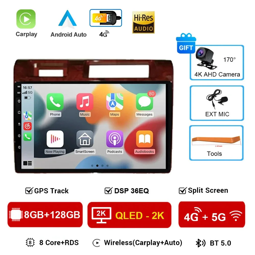 9" Android 13 Car Stereo for Toyota Land Cruiser LC70/LC79 (2007–2020) | Wireless CarPlay, Multimedia Player, DVD, Bluetooth, GPS NavigationCar & Automotive Accessories