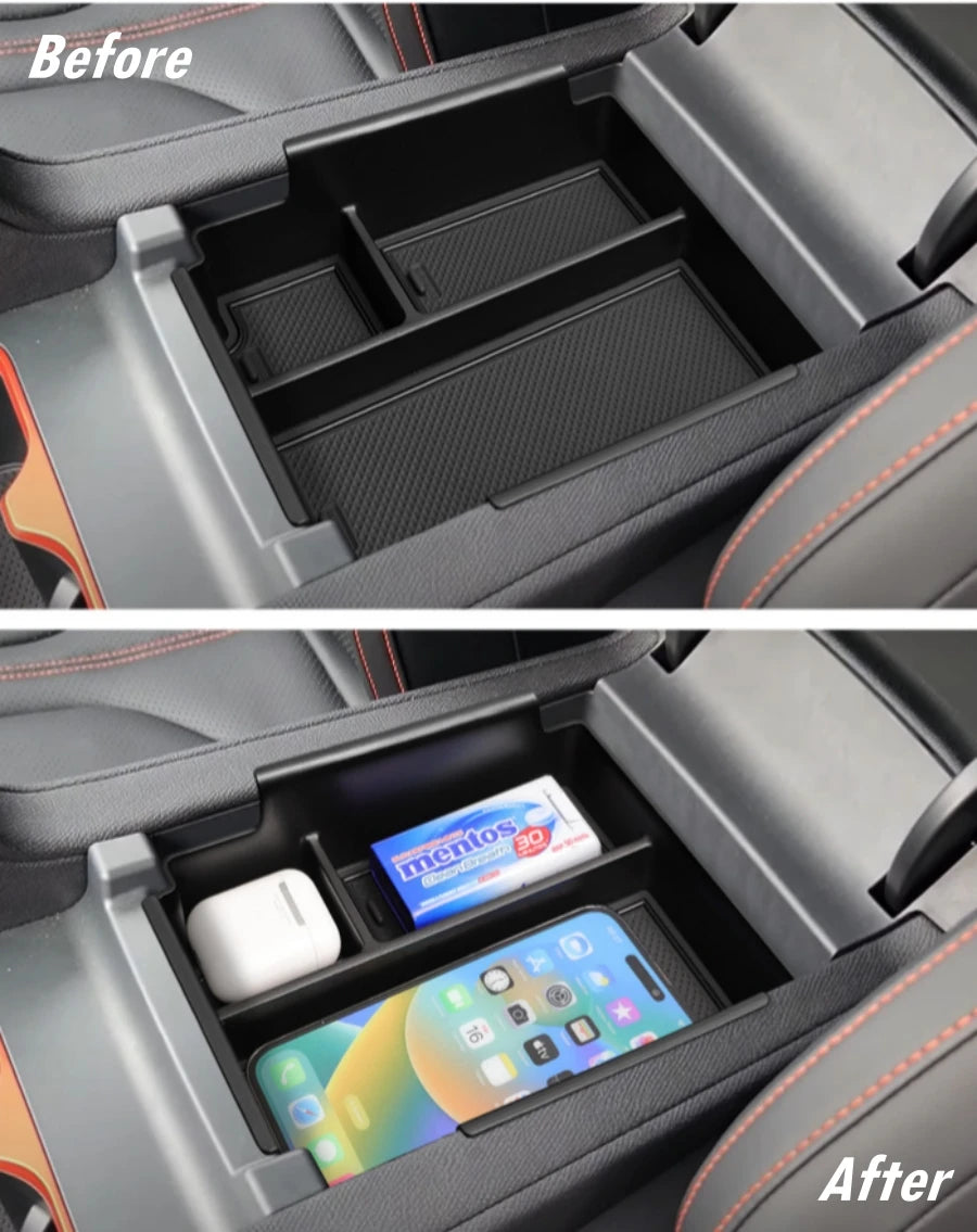 Center Console Storage Tray Armrest Organizer Box For BYD Shark 6 TPE Cup Holder