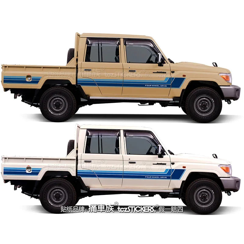 Toyota LC79 Pickup Custom Car Stickers – Premium Vinyl Body Decals for Off-Road Styling & Mod Design