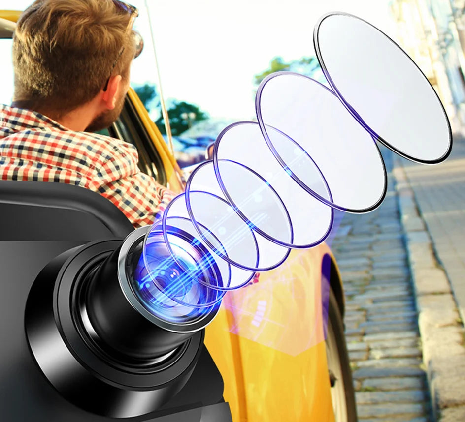 E-ACE 2K Car DVR Dash Cam Mirror WiFi GPS Night Vision 1080P Loop Recording Black Box