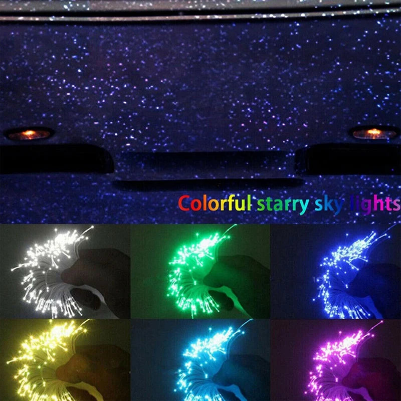 1000PCS Fiber Optic Star Ceiling Light Kit – Car/Home Roof Headliner Galaxy Lights with Remote & APP Control