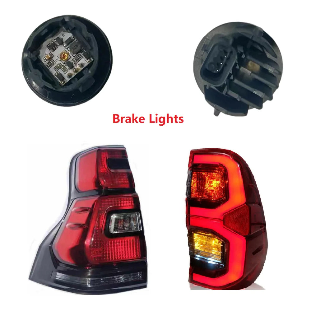 LED Rear Brake Lights for Toyota Prado (2018–2022) & Hilux Revo Rocco (2021–2023) – OEM Fit, High Brightness