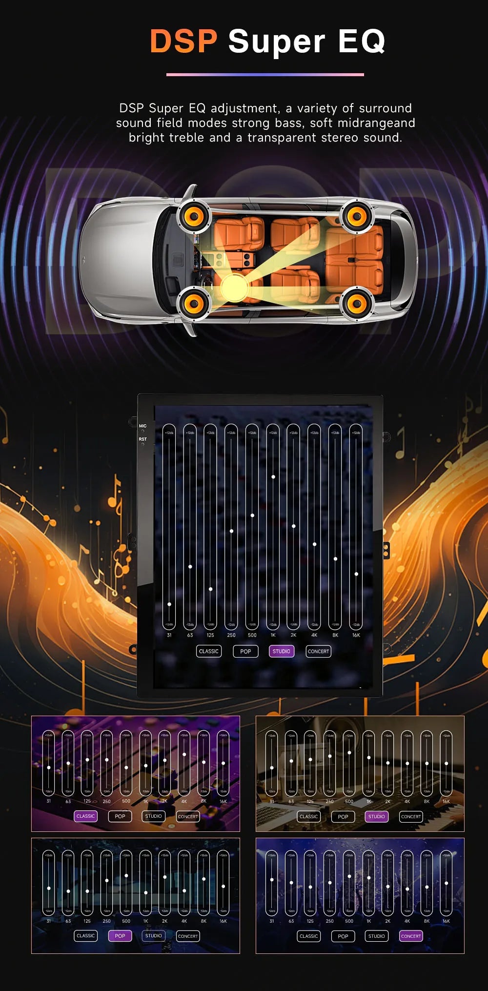 9.7" QLED Touchscreen Android 14 Car Stereo for Ford Ranger 2012-2015 | CarPlay, GPS Navigation, WiFi, Auto Radio Video Player