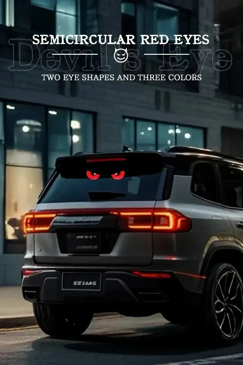 Devil’s Eyes LED Matrix Strobe Signal Lights – USB Plug-in Warning & Decoration for Car Windshields