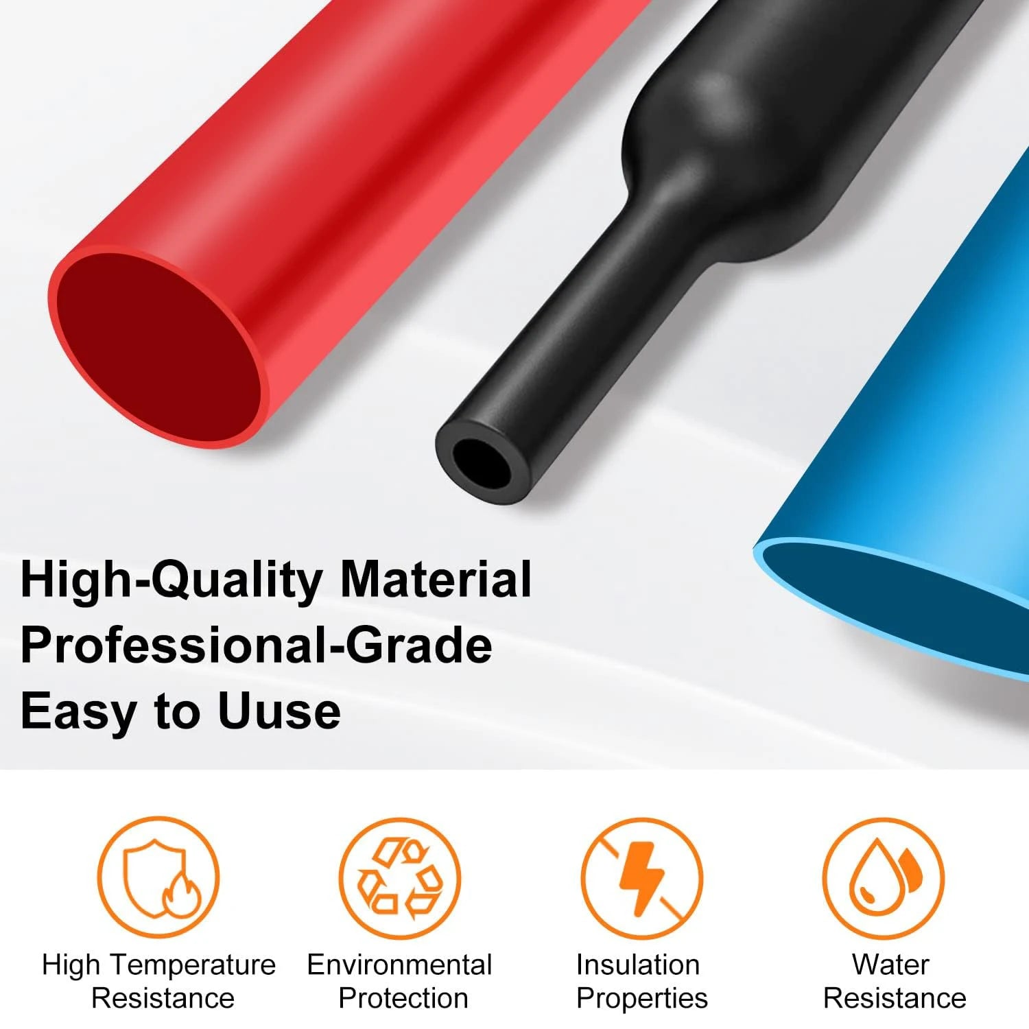 580/560-Pc Heat Shrink Tubing Kit – EVA Material, 6 Colors & 11 Sizes – Perfect for Electrical Insulation & Wire Repairs