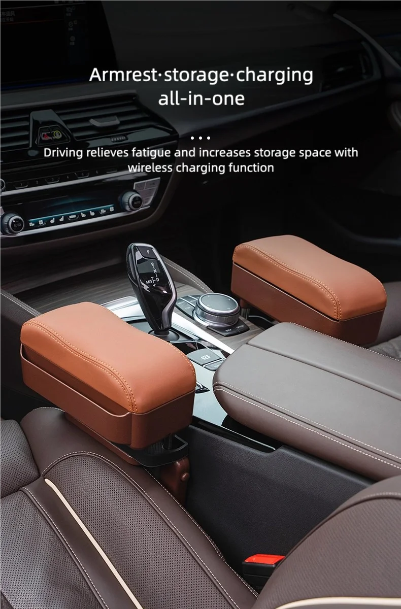 Premium Car Central Handrail Armrest Pad – Soft Lift Armrest Cushion for Comfort