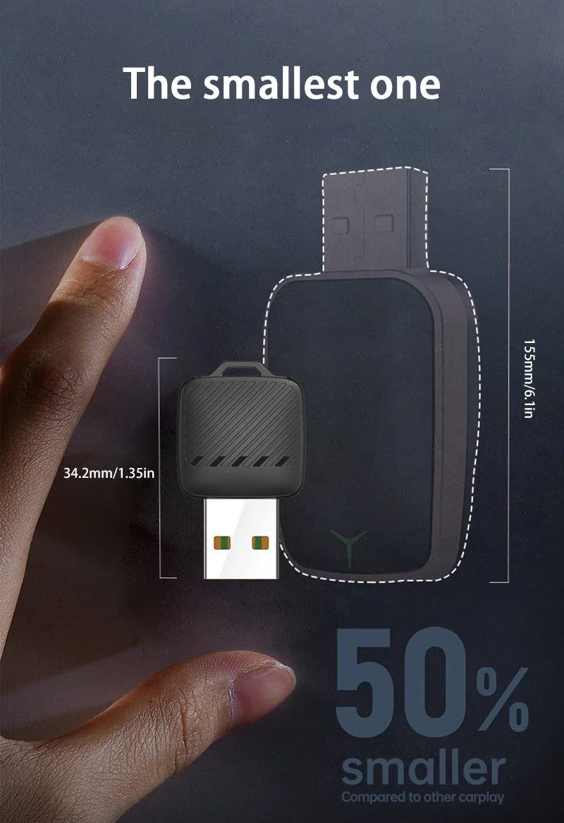 Xiaomi 2-in-1 Wireless Android Auto Adapter CarPlay Dongle AI Smart Box for Wired Cars