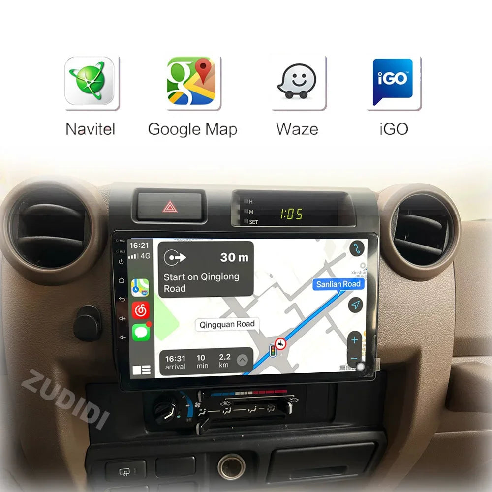 9" Android 13 Car Stereo for Toyota Land Cruiser LC70/LC79 (2007–2020) | Wireless CarPlay, Multimedia Player, DVD, Bluetooth, GPS NavigationCar & Automotive Accessories