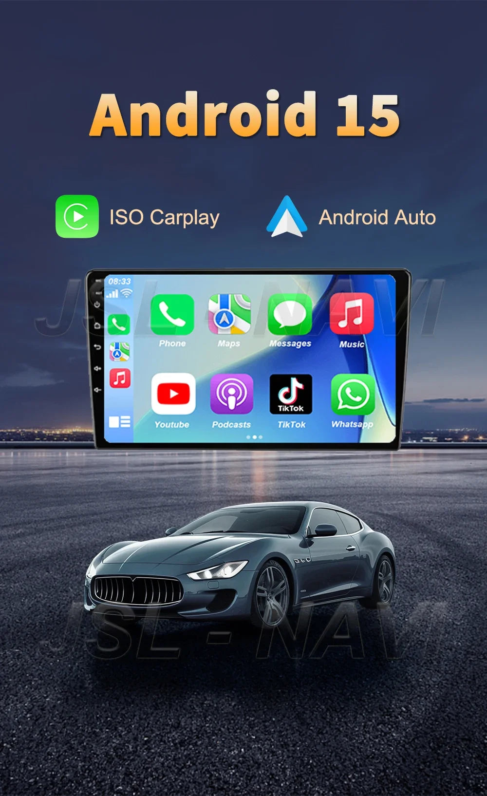 Android 15 Car Stereo GPS Multimedia Player for Toyota Hilux Revo/Vigo IMV (2016–2020) | Wireless CarPlay & Android AutoCar & Automotive Accessories