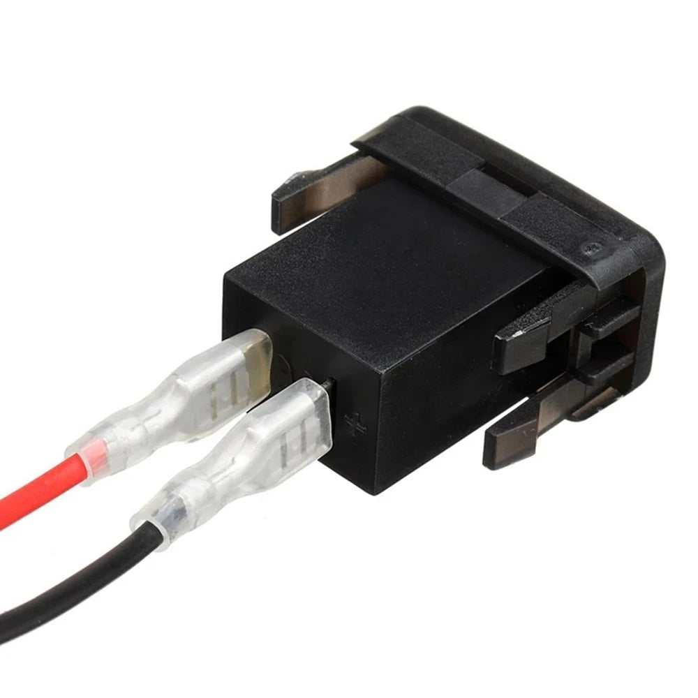Car Fast Charger Adapter QC3.0 Dual USB with Voltmeter – Quick Charge Socket for Toyota Land Cruiser, Hilux, Prado & FJ