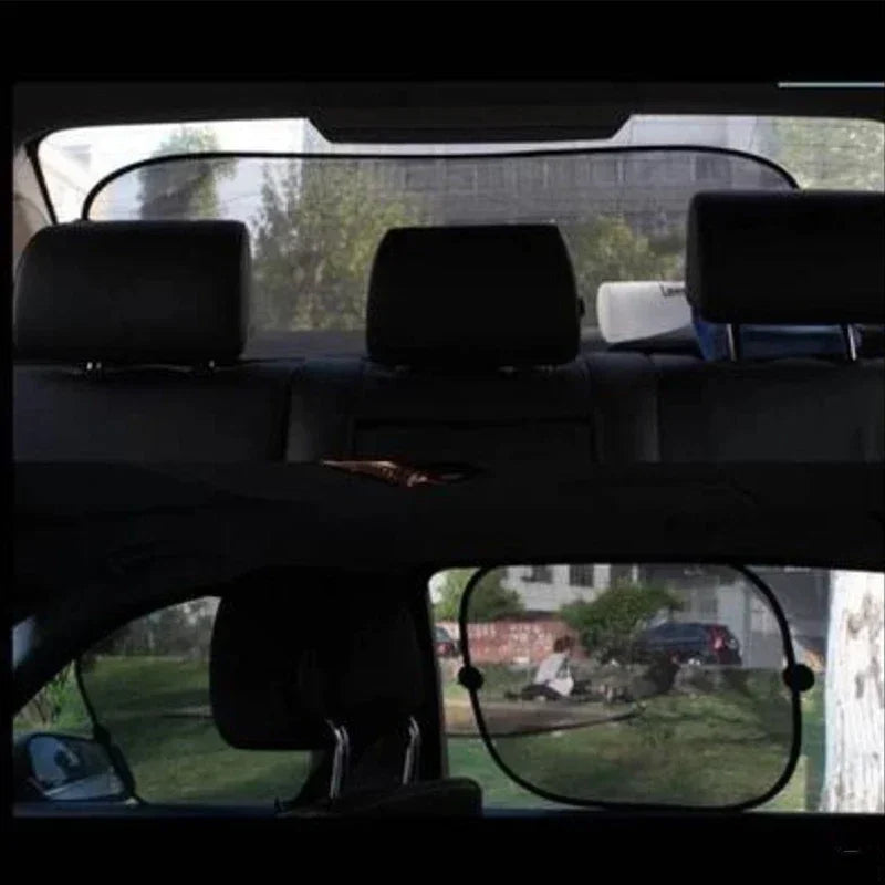 Car Window Sunshade UV Protection Mesh Cover Front Rear Side Curtain Black 1-5PCS