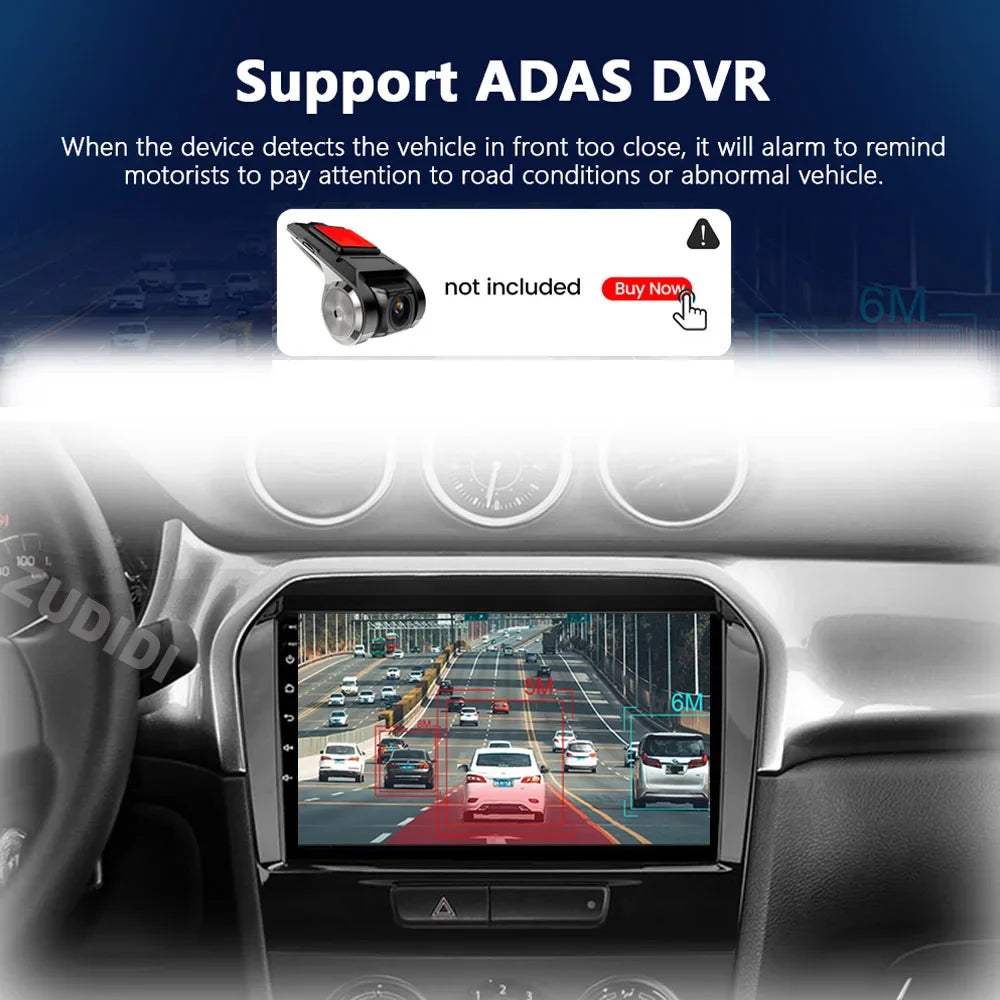 Android 16" Car Radio Multimedia GPS Navigation Player for Suzuki Vitara 2015–2020 | WiFi, Bluetooth, CarPlay, Touchscreen Autoradio