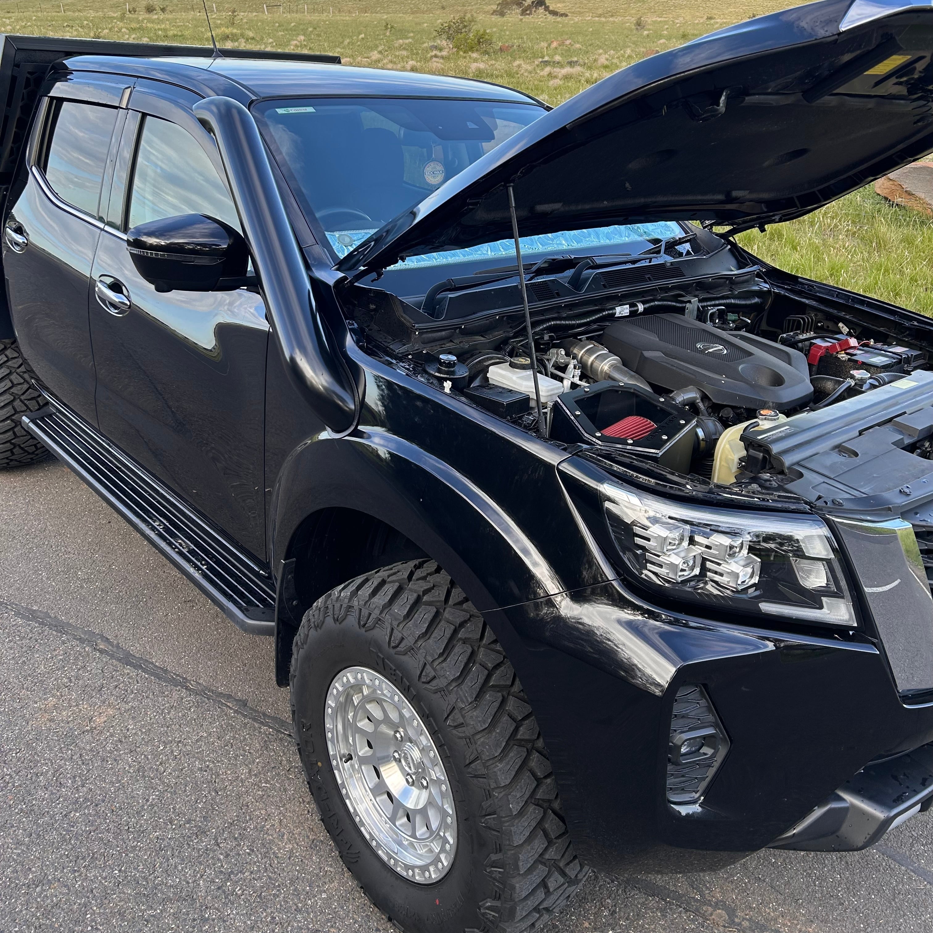 Nissan Navara NP300 4.5" Teardrop Snorkel for Stock Airbox - Kit - Canna Fabrication