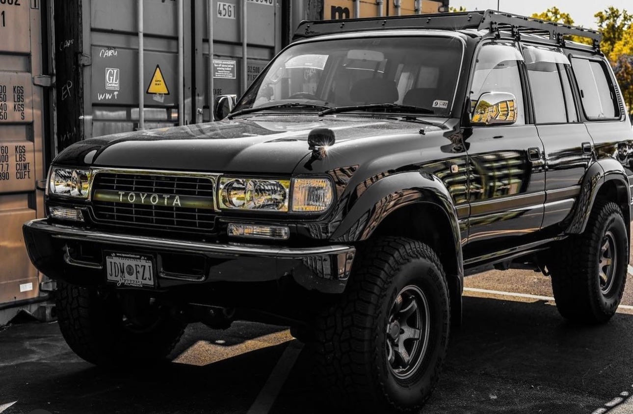 Front Left & Right Side Crystal Style Sahara Headlight Assembly Suitable For Toyota Land Cruiser 80 Series 1990-1998