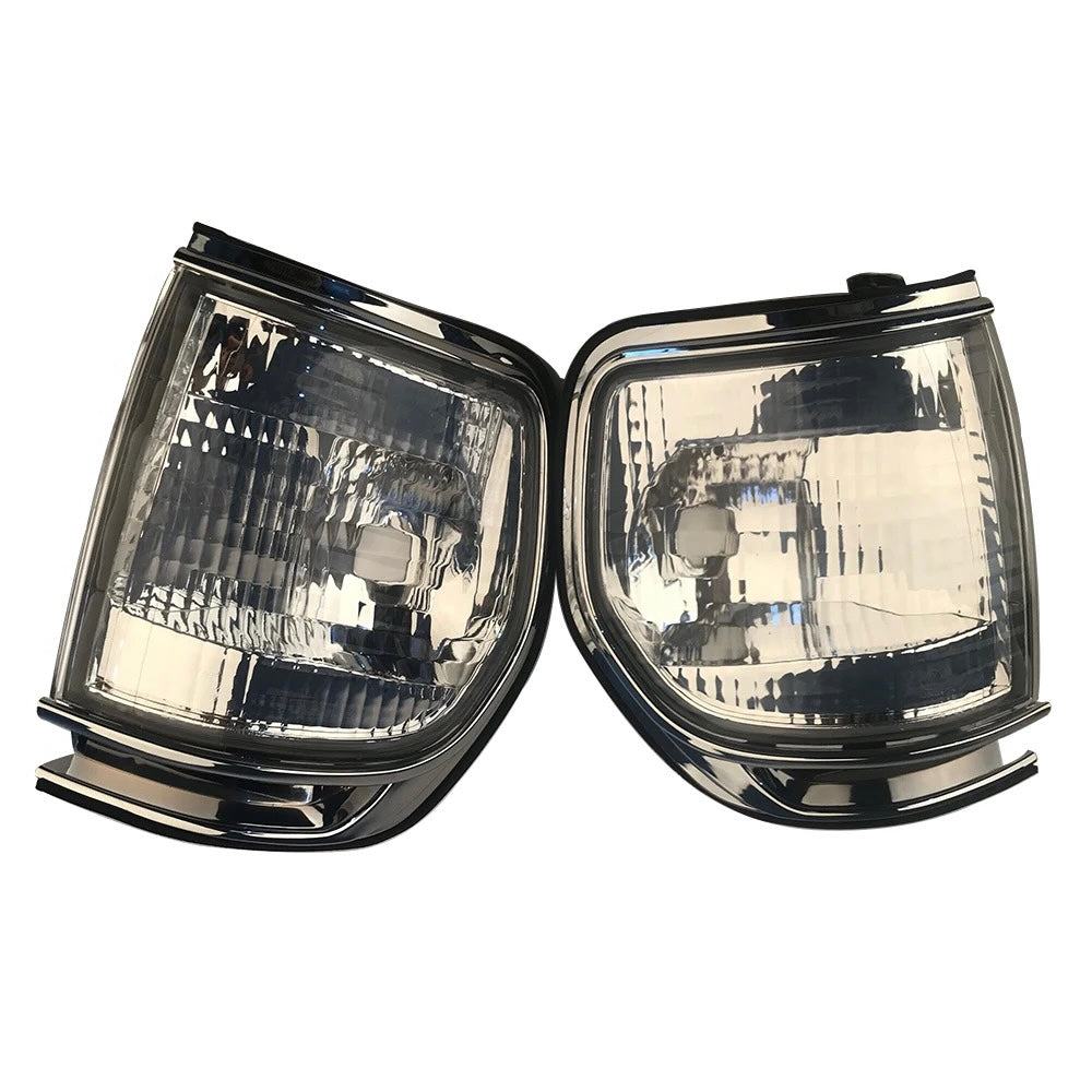 Front Left & Right Side Crystal Style Sahara Headlight Assembly Suitable For Toyota Land Cruiser 80 Series 1990-1998