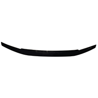 A product image showing a long, narrow, dark-tinted or black plastic bonnet protector (also known as a hood deflector or bug shield). It has a subtle curve to fit the front edge of a vehicle's hood and is isolated against a white background.