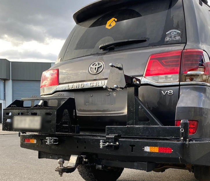 Rear Steel Bar with Tyre Holder & 2 Jerry Can Holder Suitable For Toyota Landcruiser 200