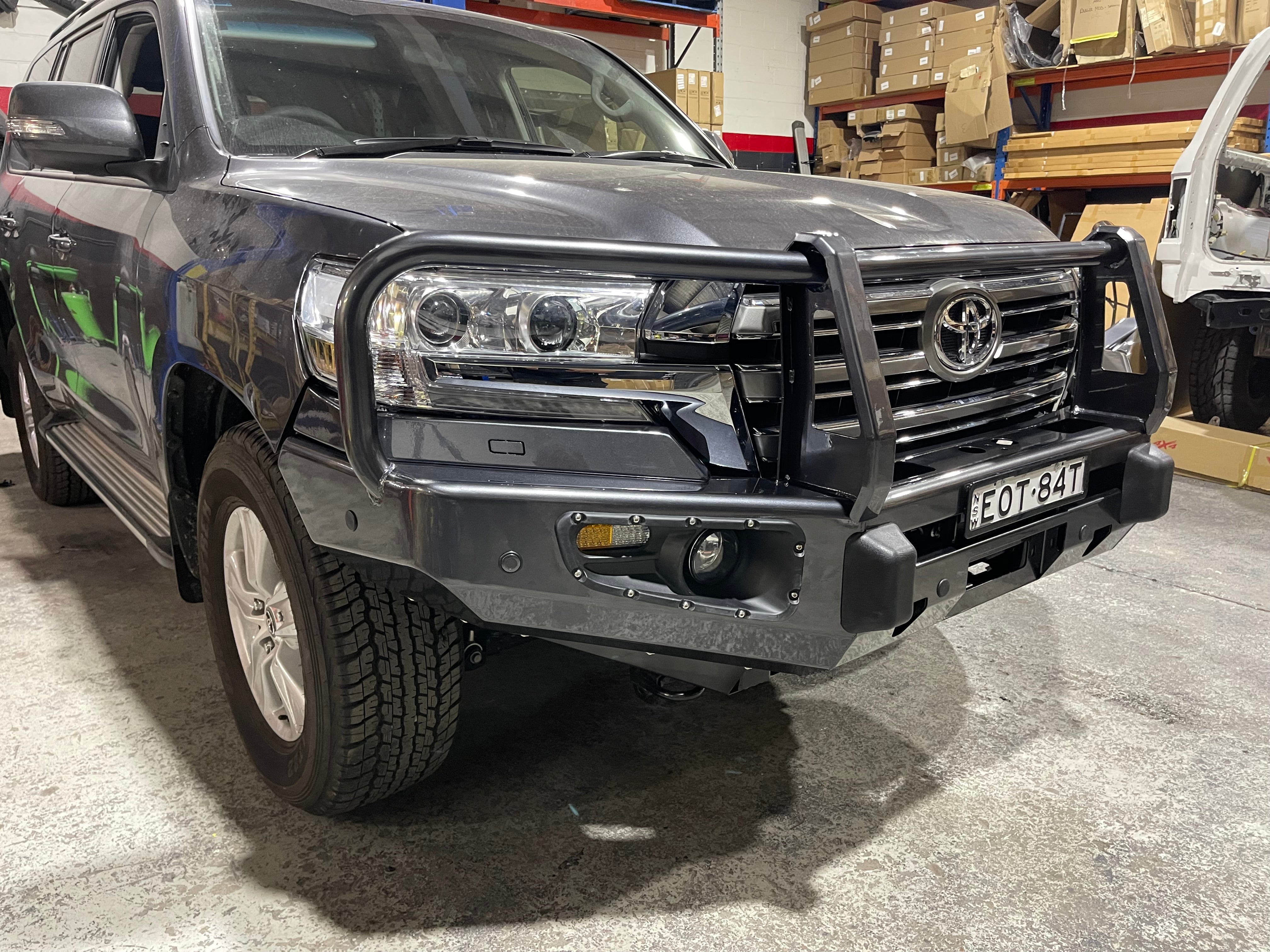 Front 3 Loop Bull Bar & Skid Plate Set Assembly Toyota Land Cruiser 200 Series 2016-2024