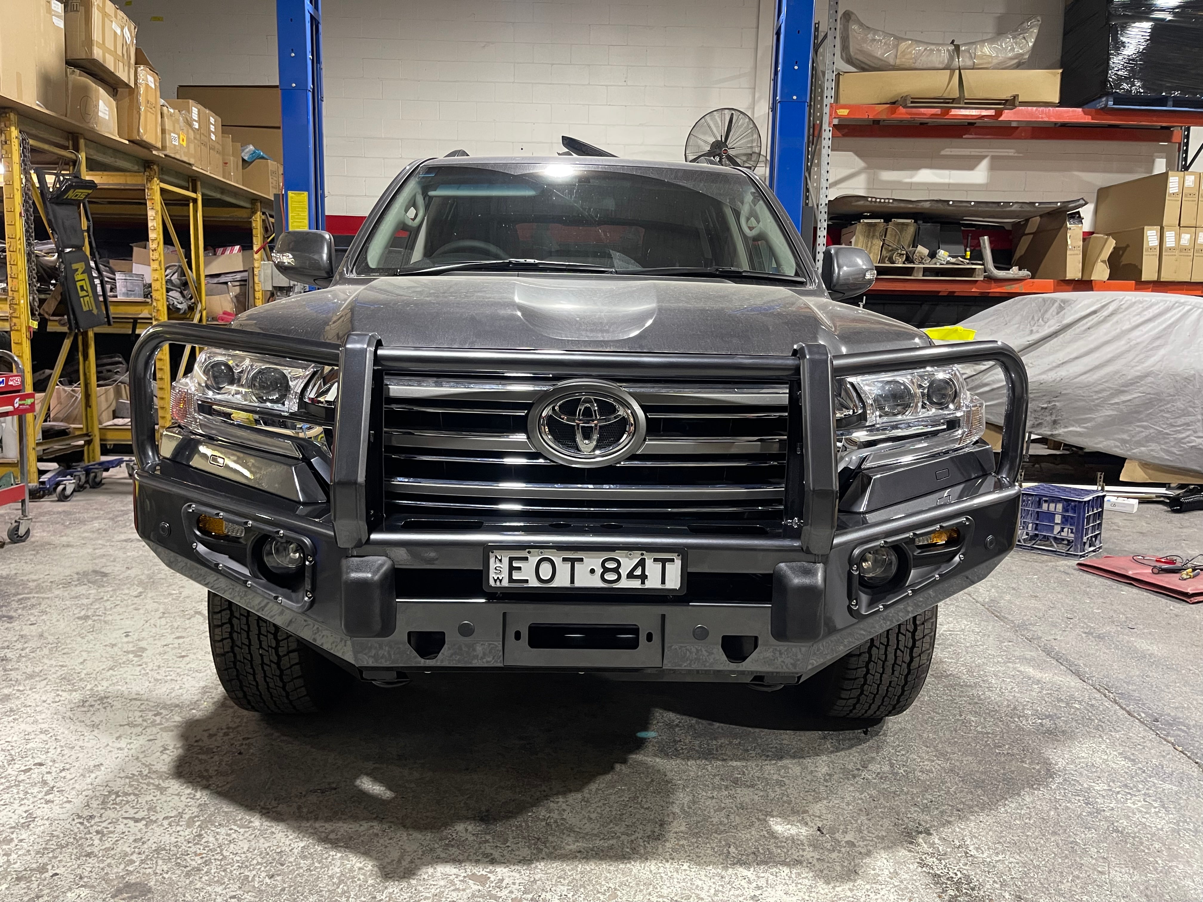 Front 3 Loop Bull Bar & Skid Plate Set Assembly Toyota Land Cruiser 200 Series 2016-2024