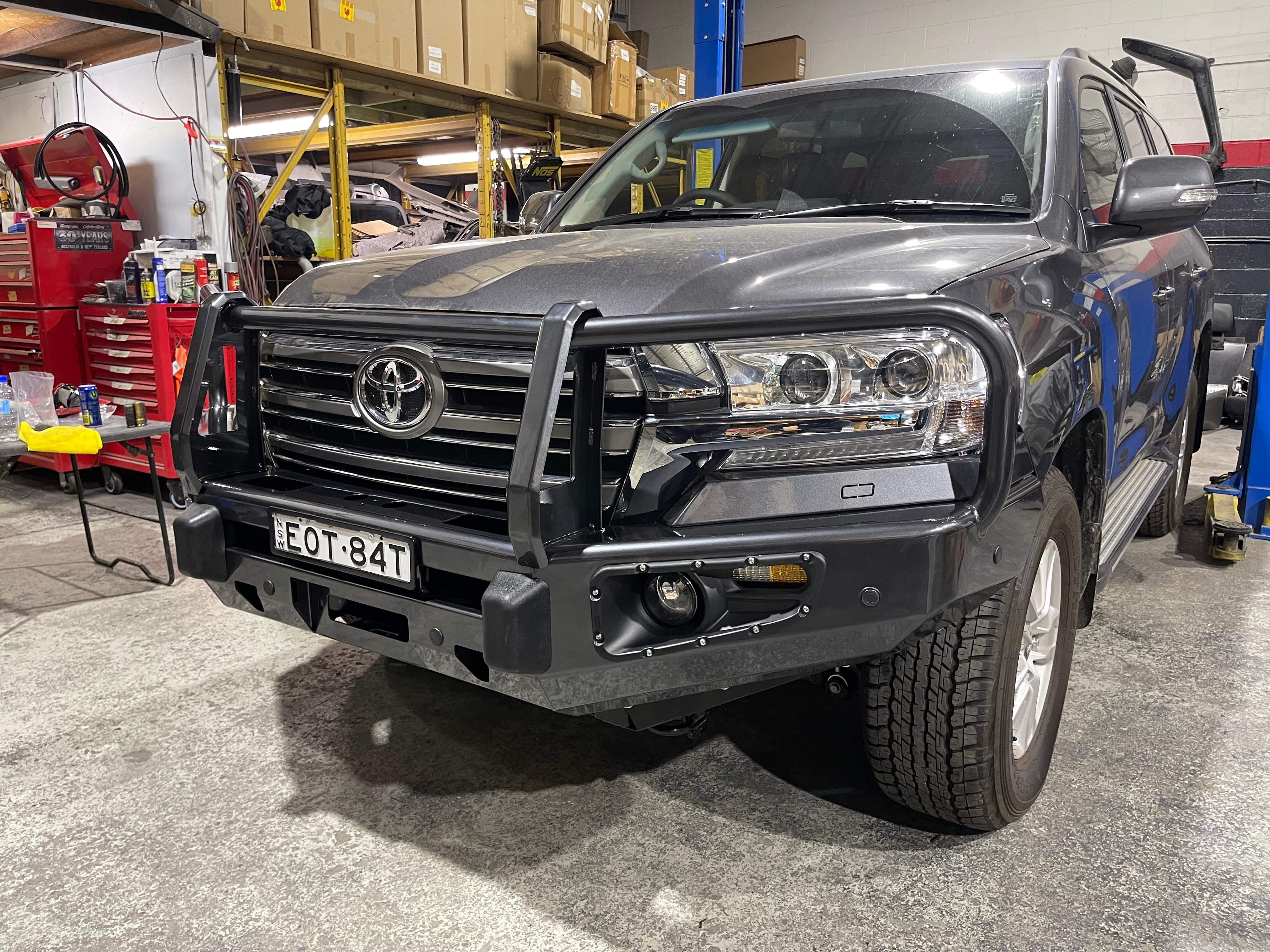 Front 3 Loop Bull Bar & Skid Plate Set Assembly Toyota Land Cruiser 200 Series 2016-2024