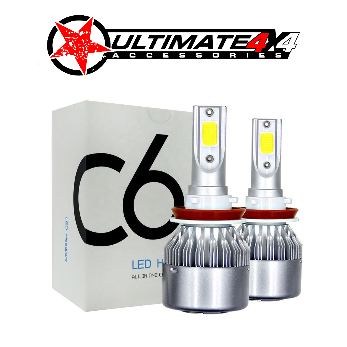 Universal C6 LED Headlight Globe Kit Hi Low Beam Conversion