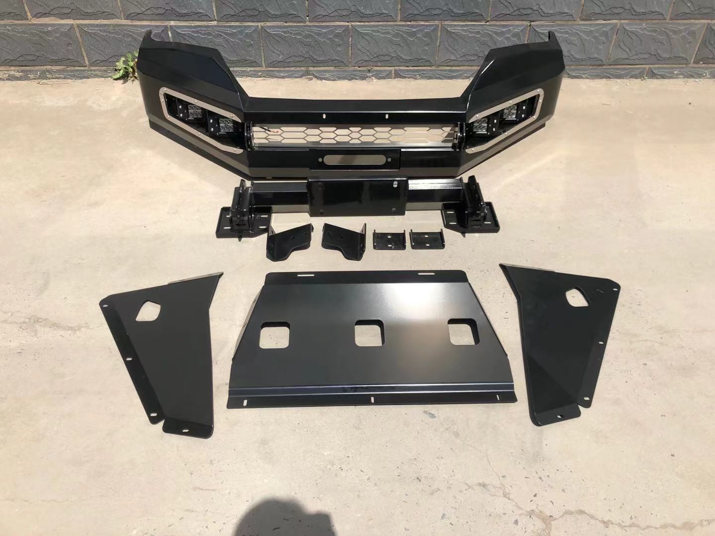 Front Loopless Bull Bar & Skid Plate Trim Set Assembly Suitable for Toyota Hilux Revo 2019-2020