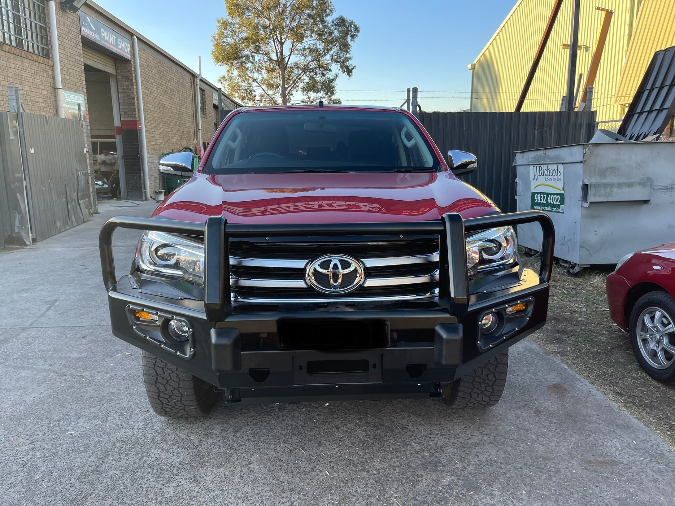 Front 3 Loop Bull Bar & Skid Plate Set Assembly Suitable For Toyota Hilux N80 2015-2018