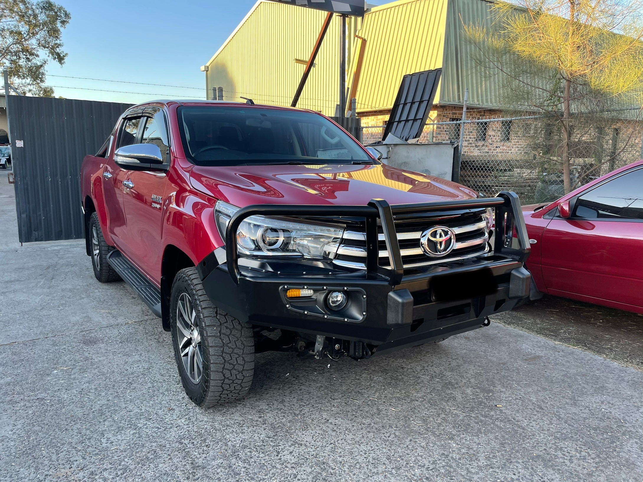 Front 3 Loop Bull Bar & Skid Plate Set Assembly Suitable For Toyota Hilux N80 2015-2018