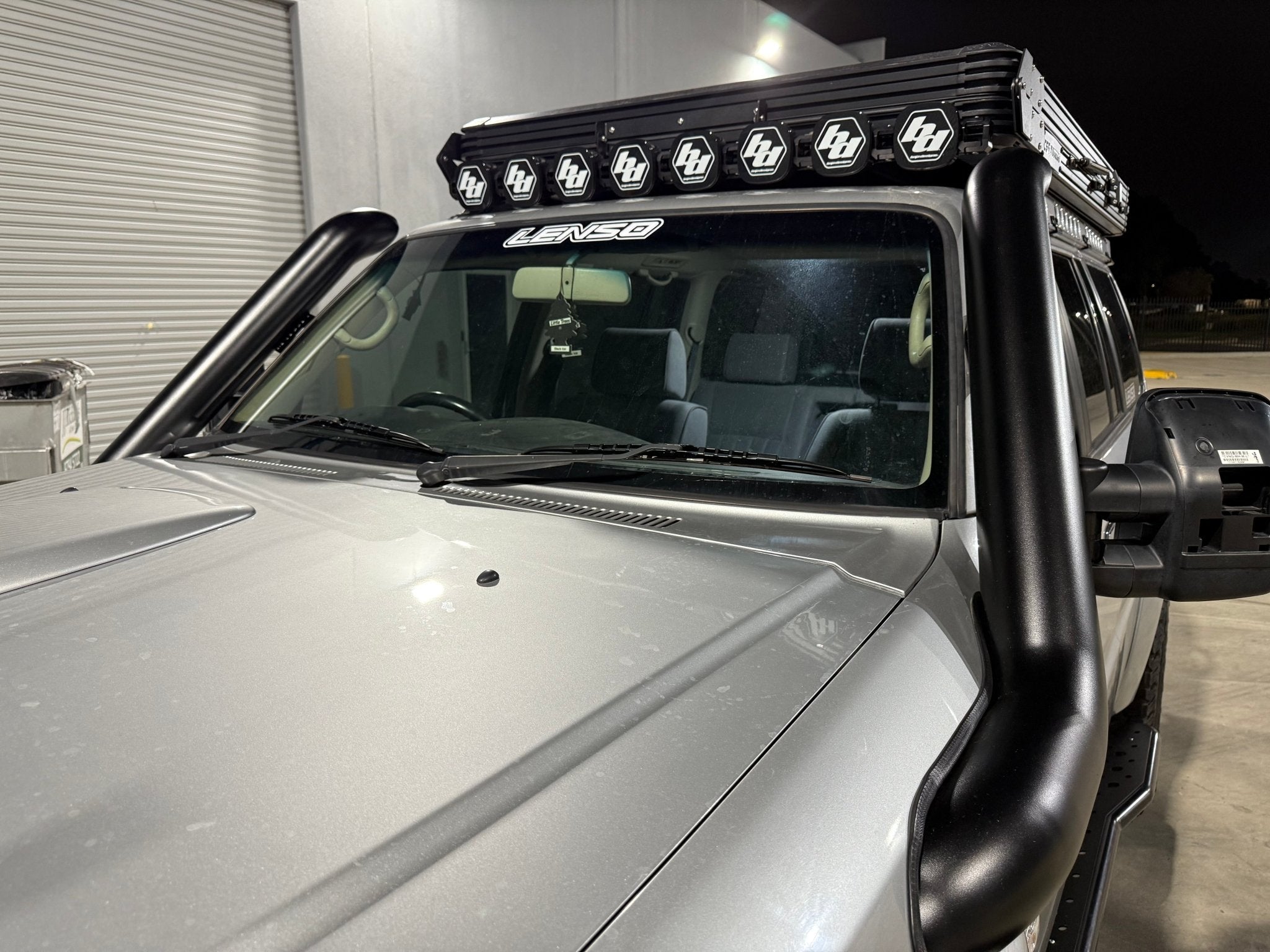 Nissan Patrol GU Series 1 - 4 Mid Entry Stainless Snorkel - Snorkels - GU - 4" - ME - R - RAW - Canna Fabrication
