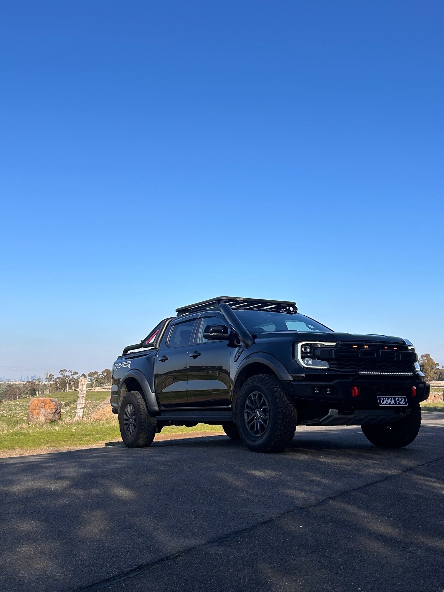 Ford Next - Gen Ranger Raptor Stainless Snorkel Short Entry - Snorkels - RR - NG - 4.5" - SE - R - RAW - Canna Fabrication