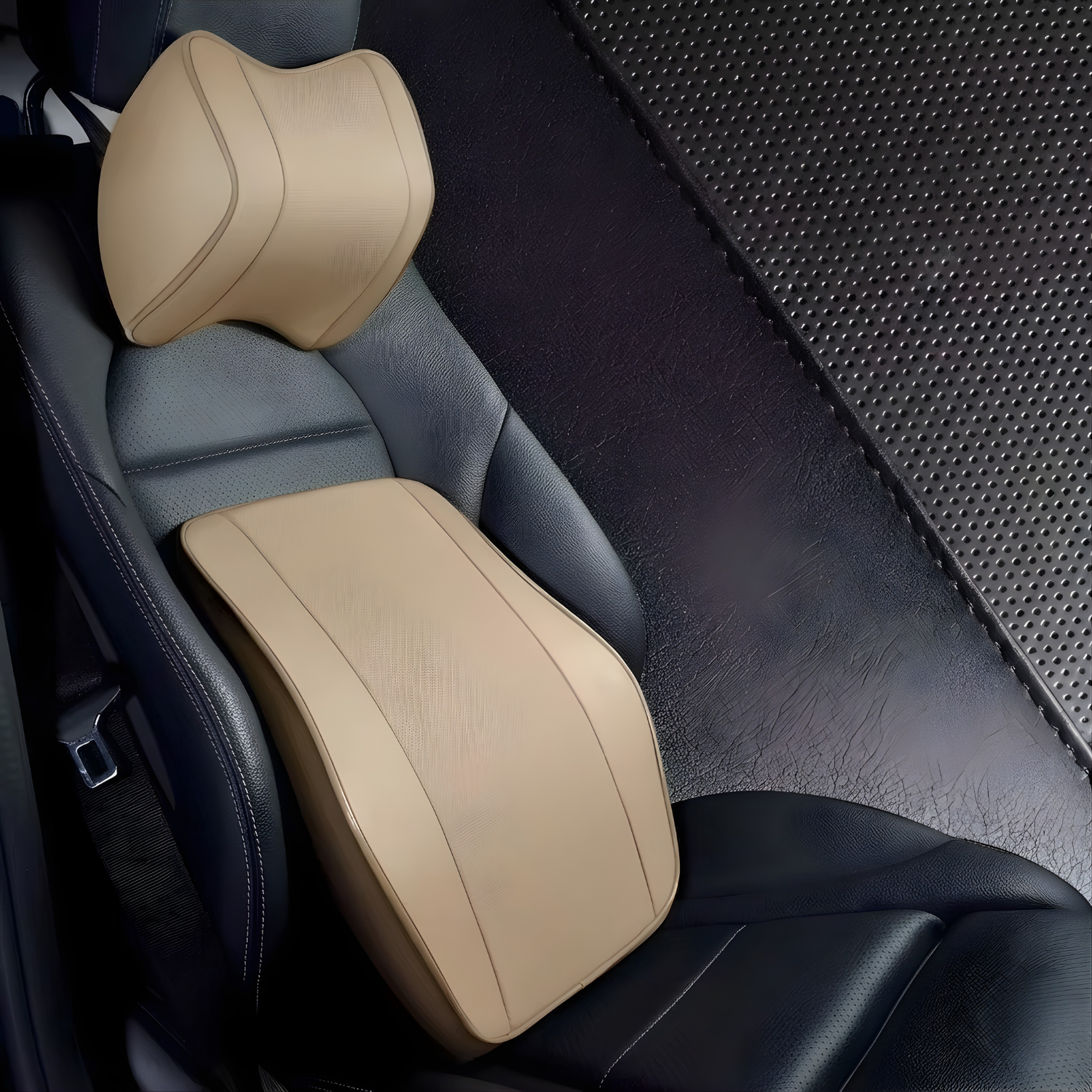 Car Neck Headrest and Lumbar Support Set