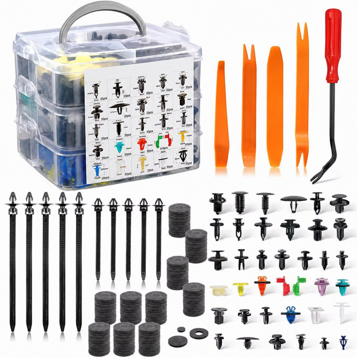 925PCS Car Retainer Clips & Trim Removal Tool Kit
