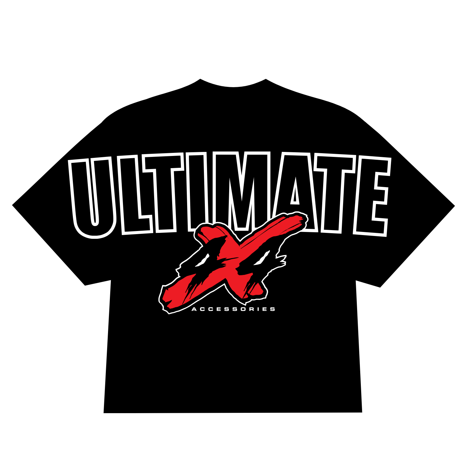 Ultimate X Accessories 4x4 Graphic Tee – Oversized Fit Black Shirt