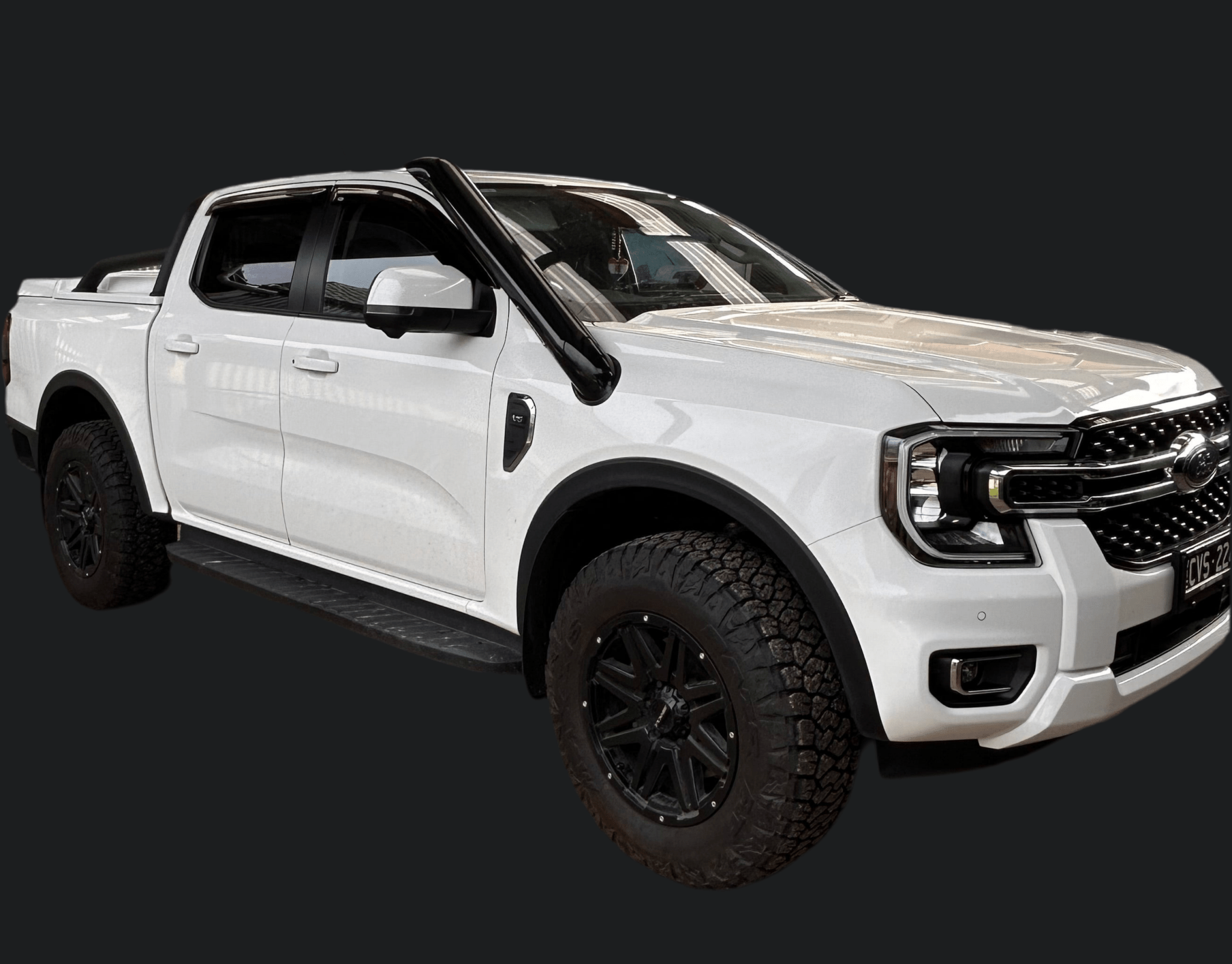 Ford Next - Gen Ranger Stainless Snorkel Short Entry - Snorkels - RNG - NG - 4.5" - SE - R - RAW - Canna Fabrication