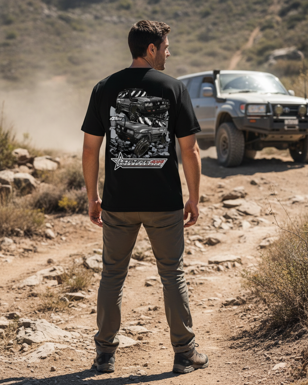 Ultimate 4x4 Adventure Black Shirt 100% Cotton DTF Print
