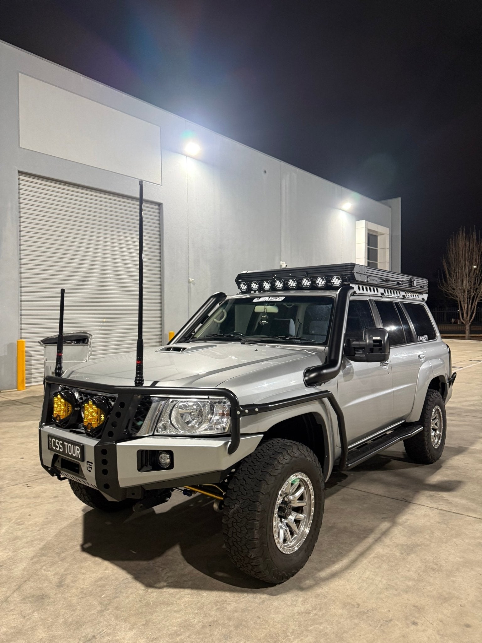 Nissan Patrol GU Series 1 - 4 Mid Entry Stainless Snorkel - Snorkels - GU - 4" - ME - R - RAW - Canna Fabrication