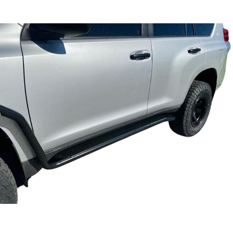 Pair Of Heavy-Duty Side Steps With Brush Bar Mounting Brackets Suitable For Toyota Land Cruiser 150 Series 2009-2014